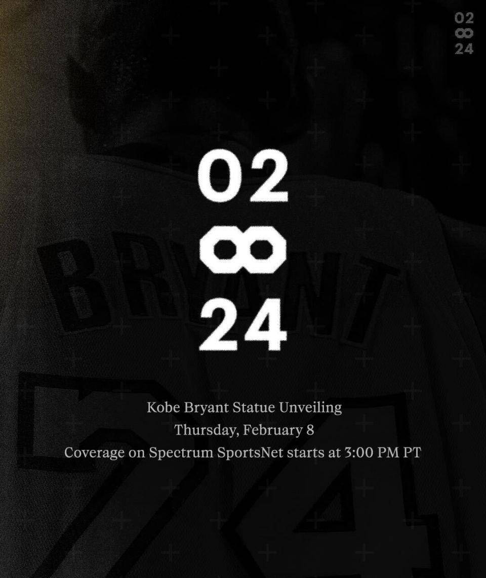 湖人官宣:主场战掘金将穿黑曼巴限定球衣 纪念科比雕像正式揭幕_比赛