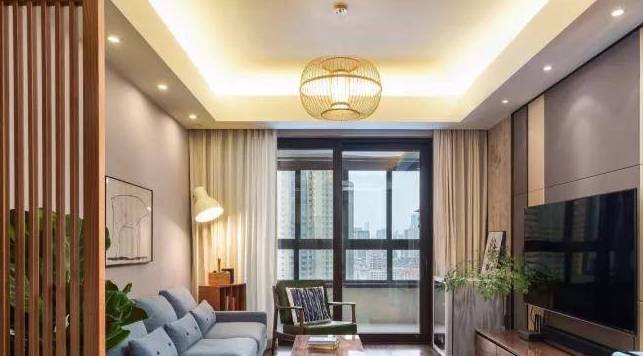 改造93㎡土气装修,中西式融合设计,客厅厨房更上档次_老公_风格_整体