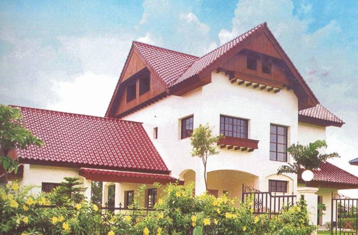 用过沥青瓦,其他的屋面材料都是将就_琉璃瓦_别墅_建筑