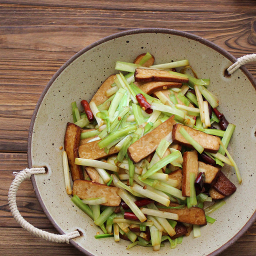 韭黄炒豆干,豆干炒的嫩嫩的,搭配韭黄爽翠的口感,太下饭了_干辣椒