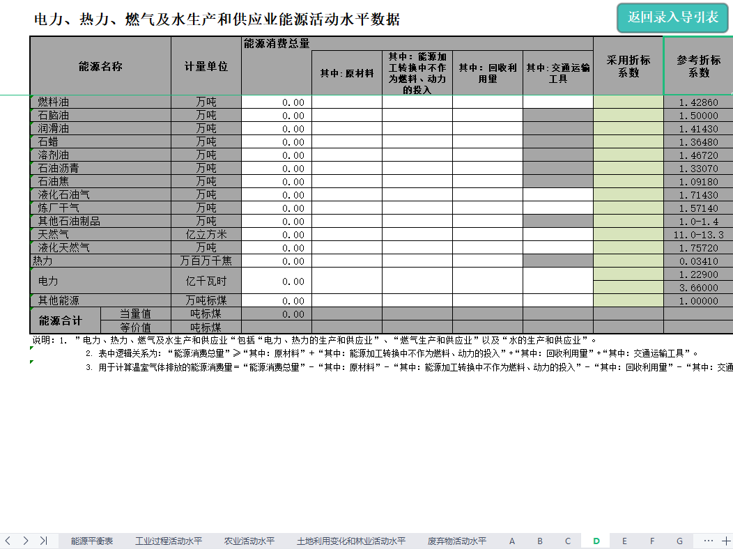 碳足跡與碳排放核算excel自動計算表(附下載)_行業_表格_工具