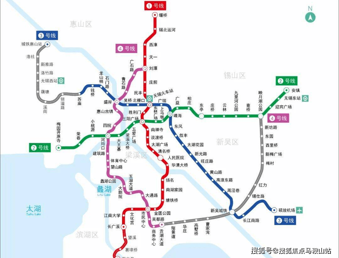 丨无锡地铁线路示意图西环线:未来无缝接驳高浪路延伸线,快速畅达蠡湖