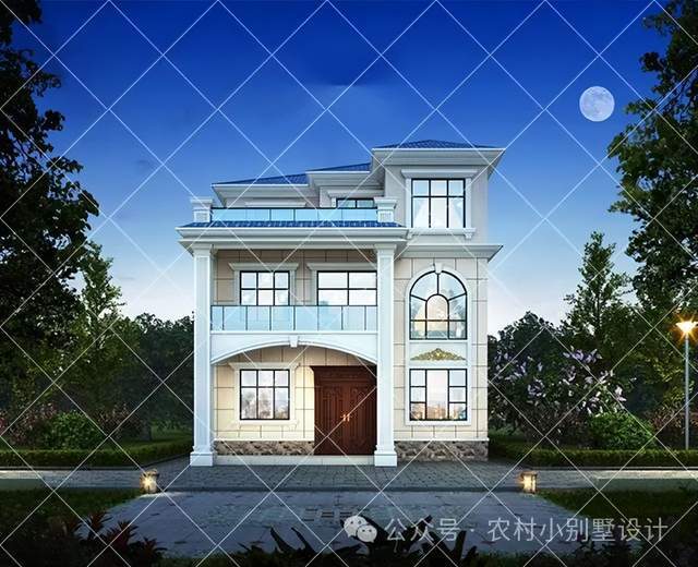 18三层别墅自建房小楼房,能住在这样一栋漂亮别墅中,简直太享受_农村