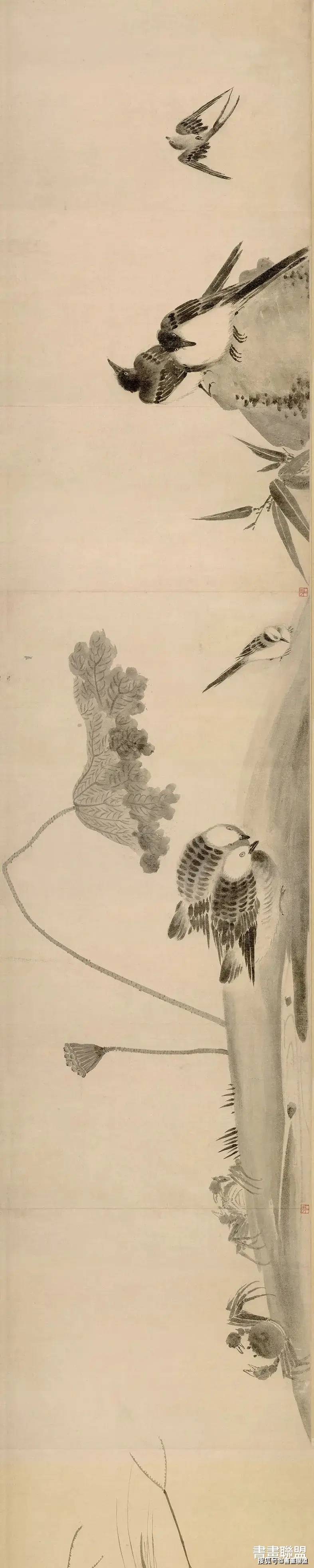 但对牧溪最大的赏识却来自日本,当时的日本僧人把牧溪大量的作品带到