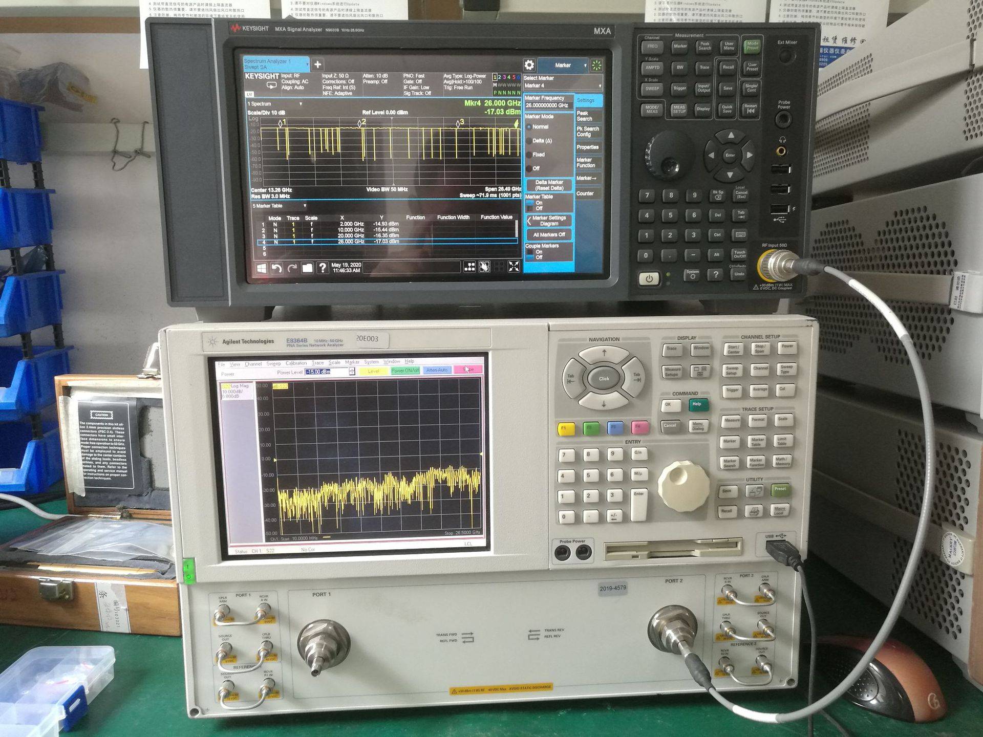 45 mhz 至 50 ghze8363a pna 系列网络分析仪,45 mhz 至 40 ghze8362a