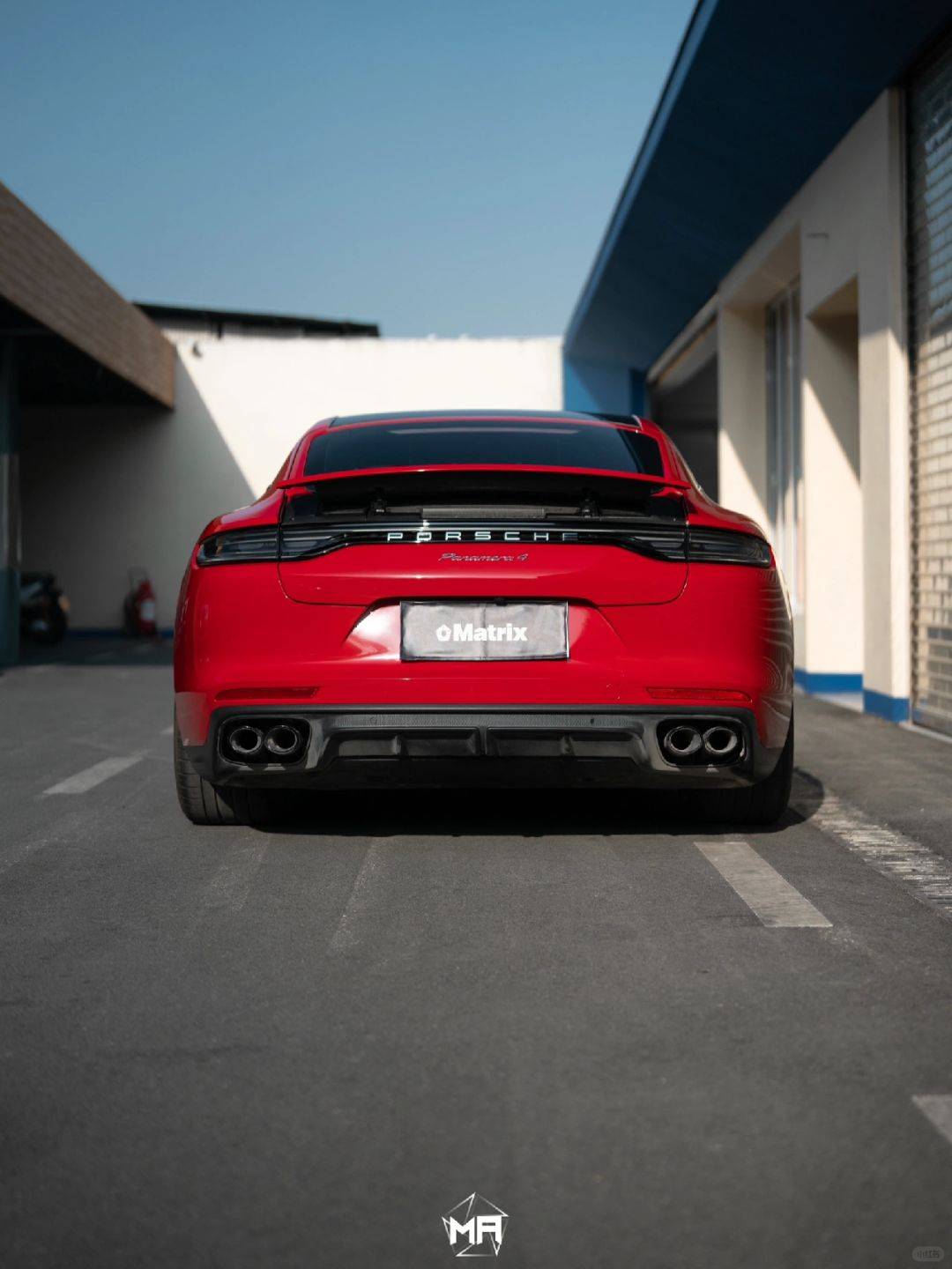 保时捷panamera矩阵改色膜胭脂红,气势如红,红运启年_matrix_平安