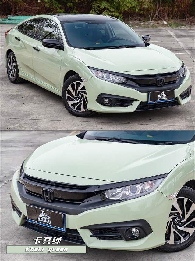 本田思域改卡其绿,大自然的颜色!_搜狐汽车_搜狐网
