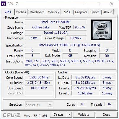 intel九代酷睿i9-9900kf深入测试_平台_规格_系列