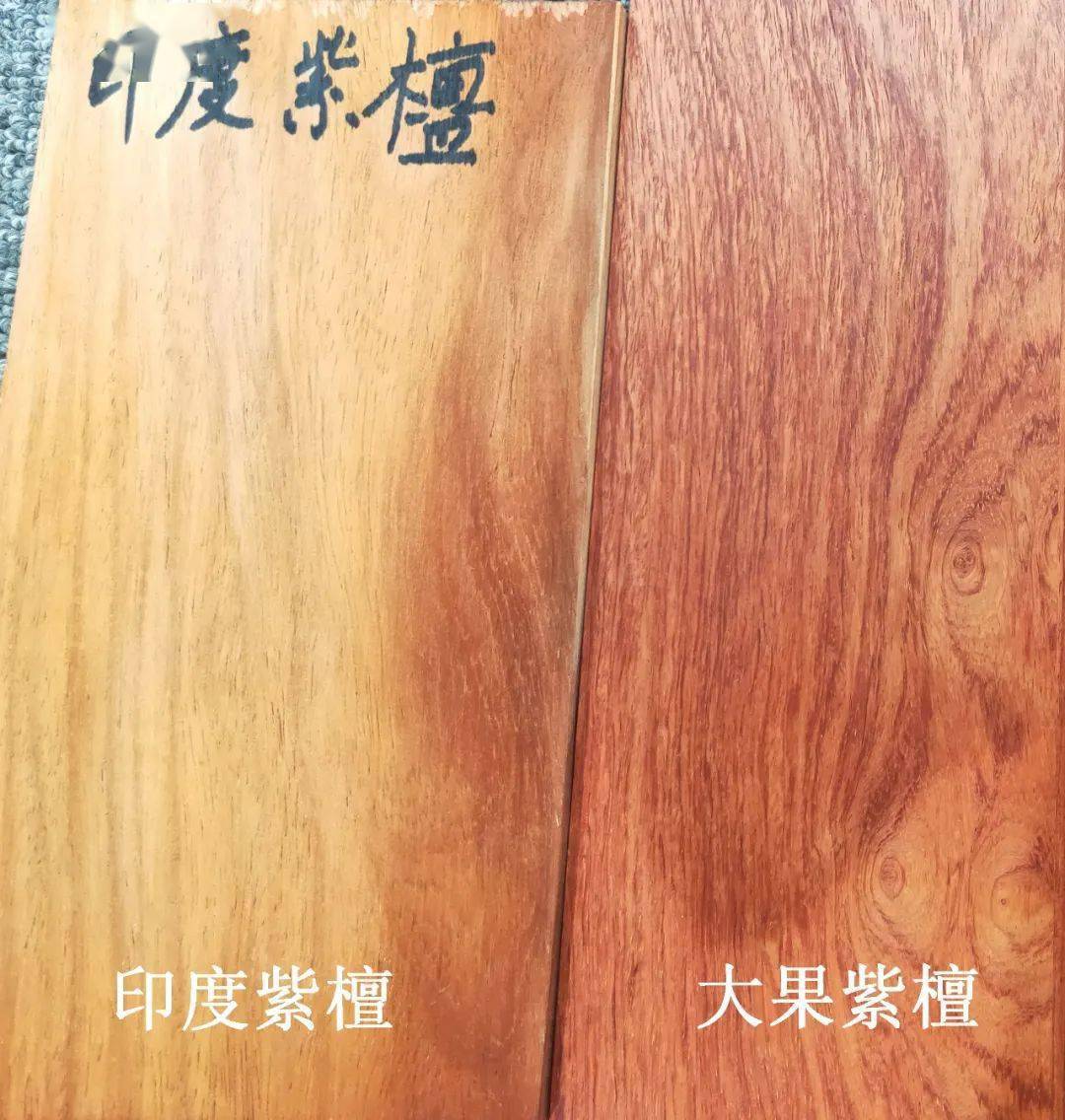高仿大果紫檀?印度紫檀(印度花梨)与大果紫檀的鉴别_密度_红木_缅甸