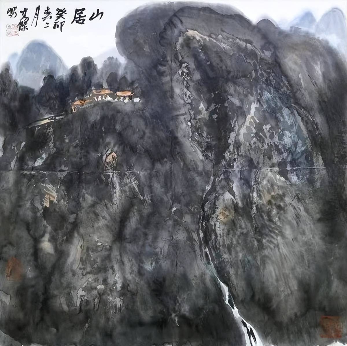 中国艺术经典:画家高杰作品欣赏_先生_山水画_大山