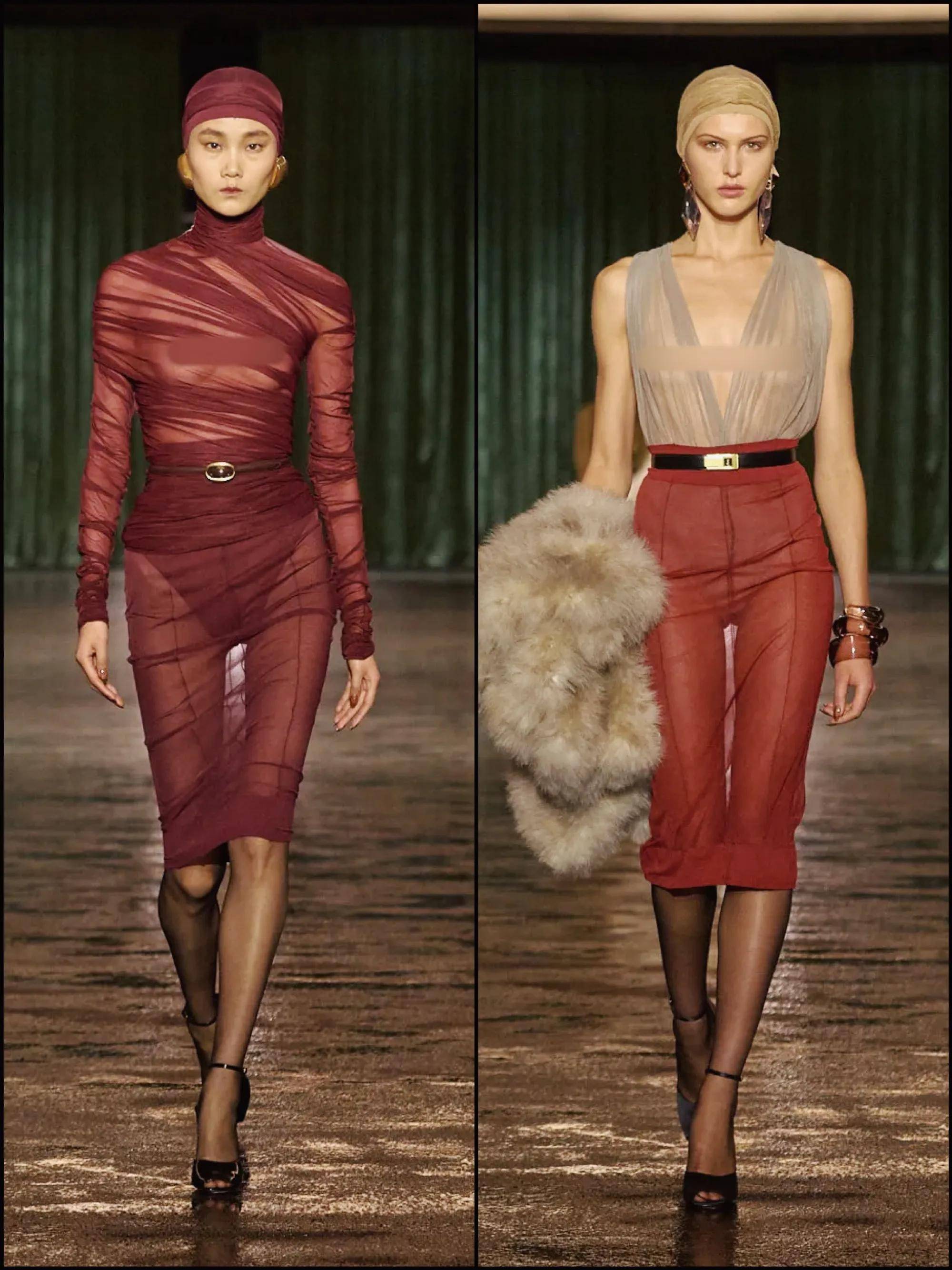 刘雯走秀被嘲,脸凹瘦成皮包骨,衣服似棕熊,同场透视造型更雷人_网友