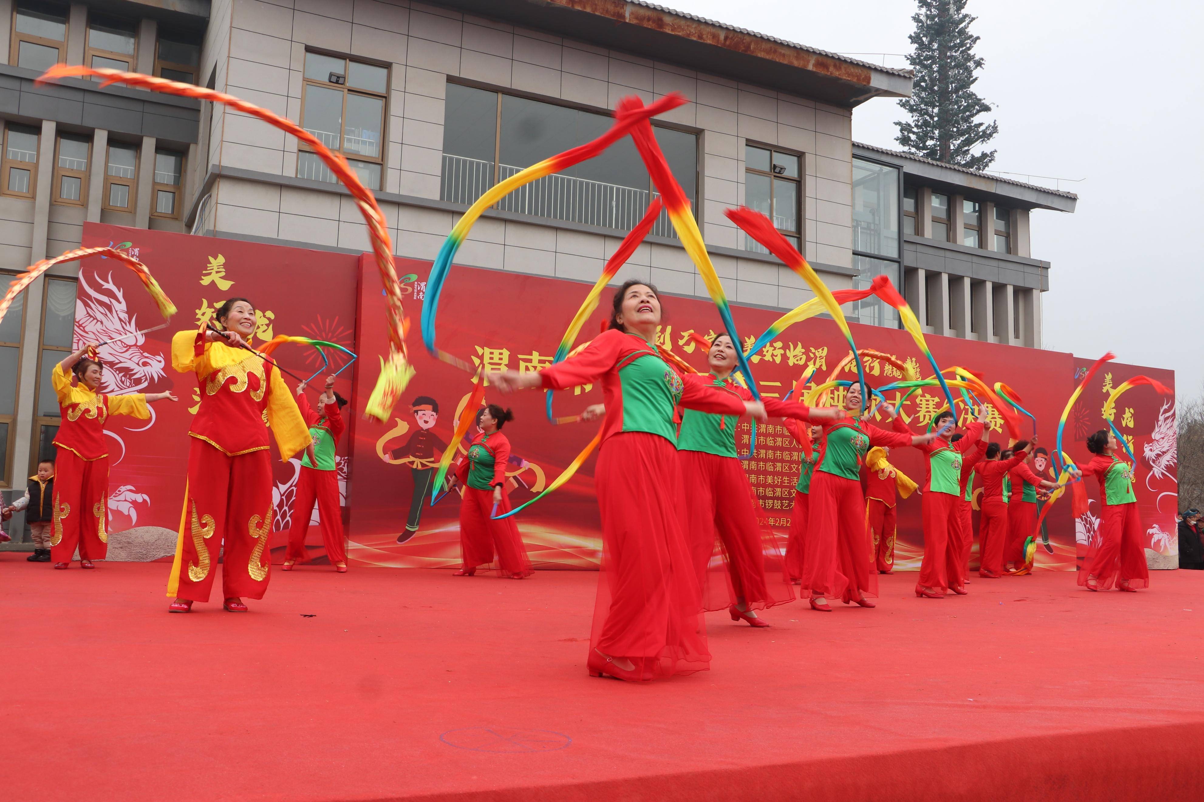 临渭区第三届秧歌决赛鸣金开锣(组图)_活动_文化_人民