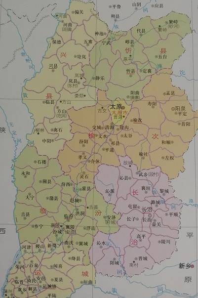 山西省1949年地图甘肃省分县等如下:一等县,6个,分别是:皋兰,临洮