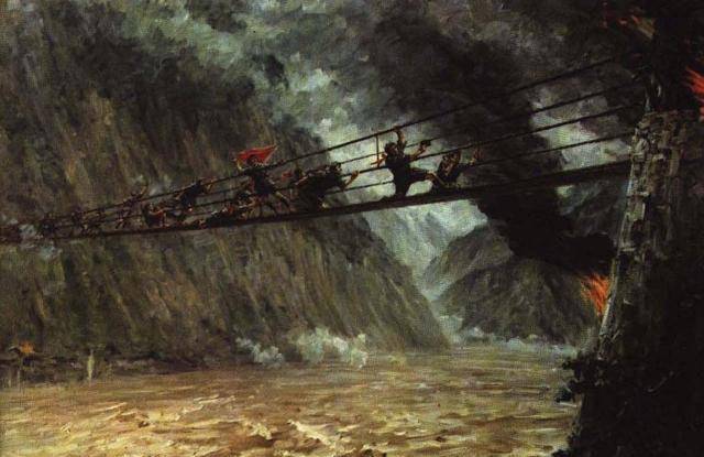 原创飞夺泸定桥敌军为何只拆掉木板而不弄断铁链川军老兵道出真相