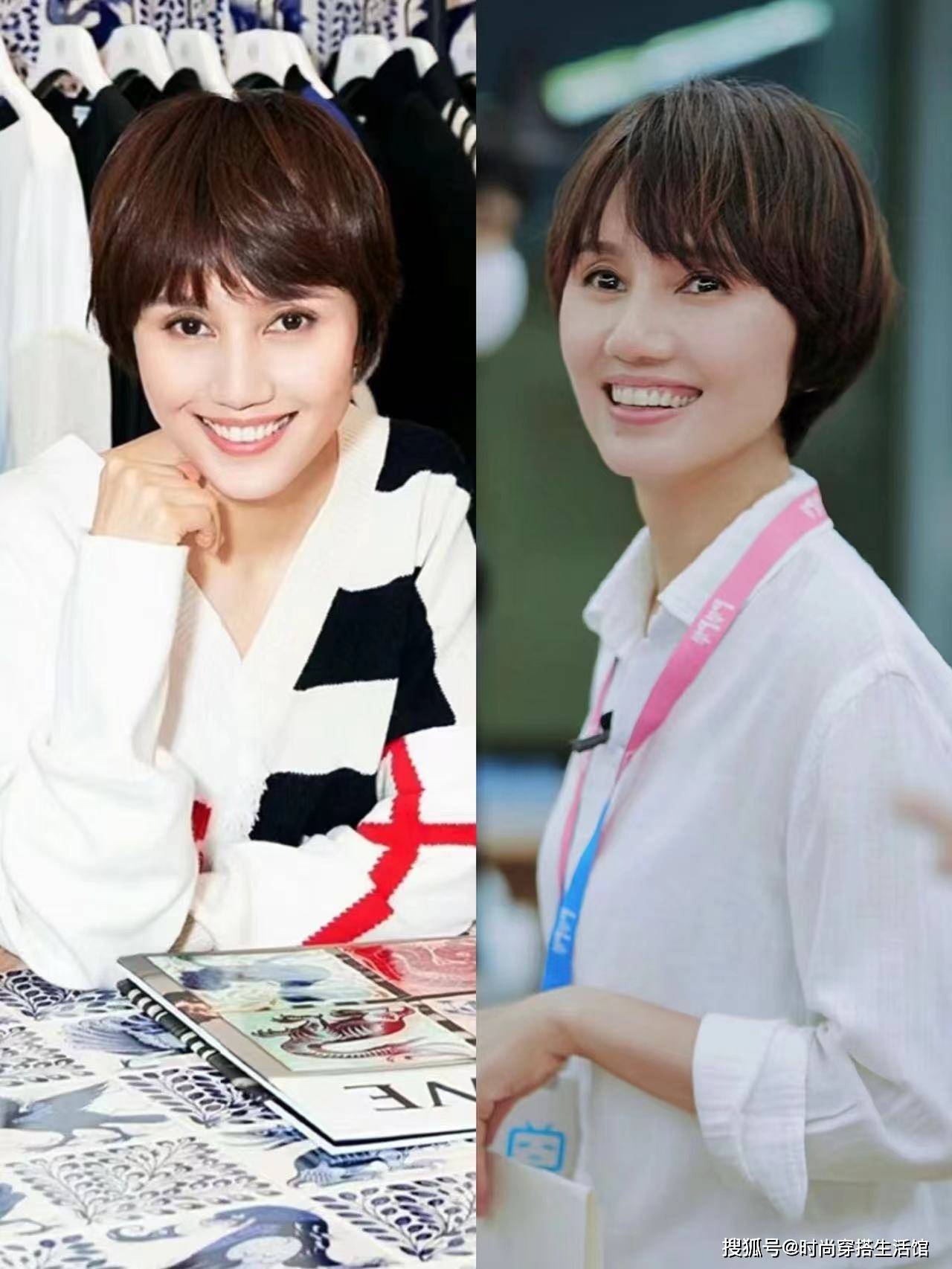 看了袁泉的时尚造型,才知道:衣服成套,裙子过膝,美得优雅高级_气质