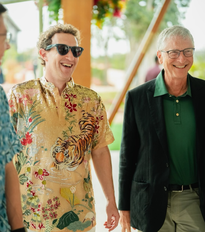 扎克伯格在印度遇上比尔盖茨!