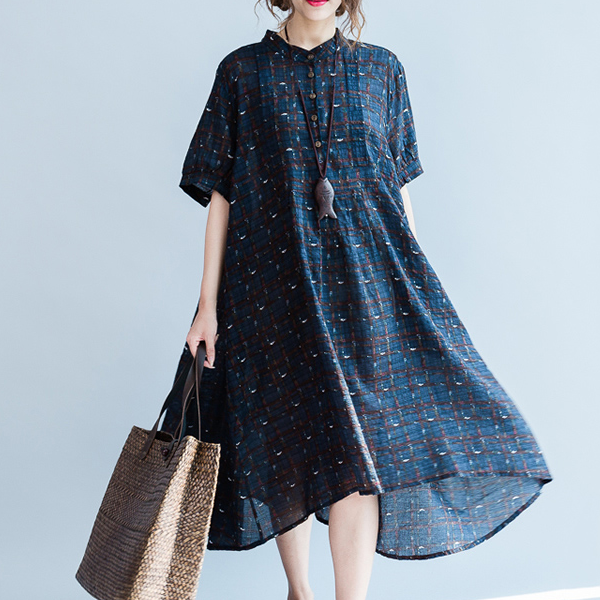 还怕热,所以夏天只穿这棉麻裙,穿上身藏肉显瘦_版型_连衣裙_设计