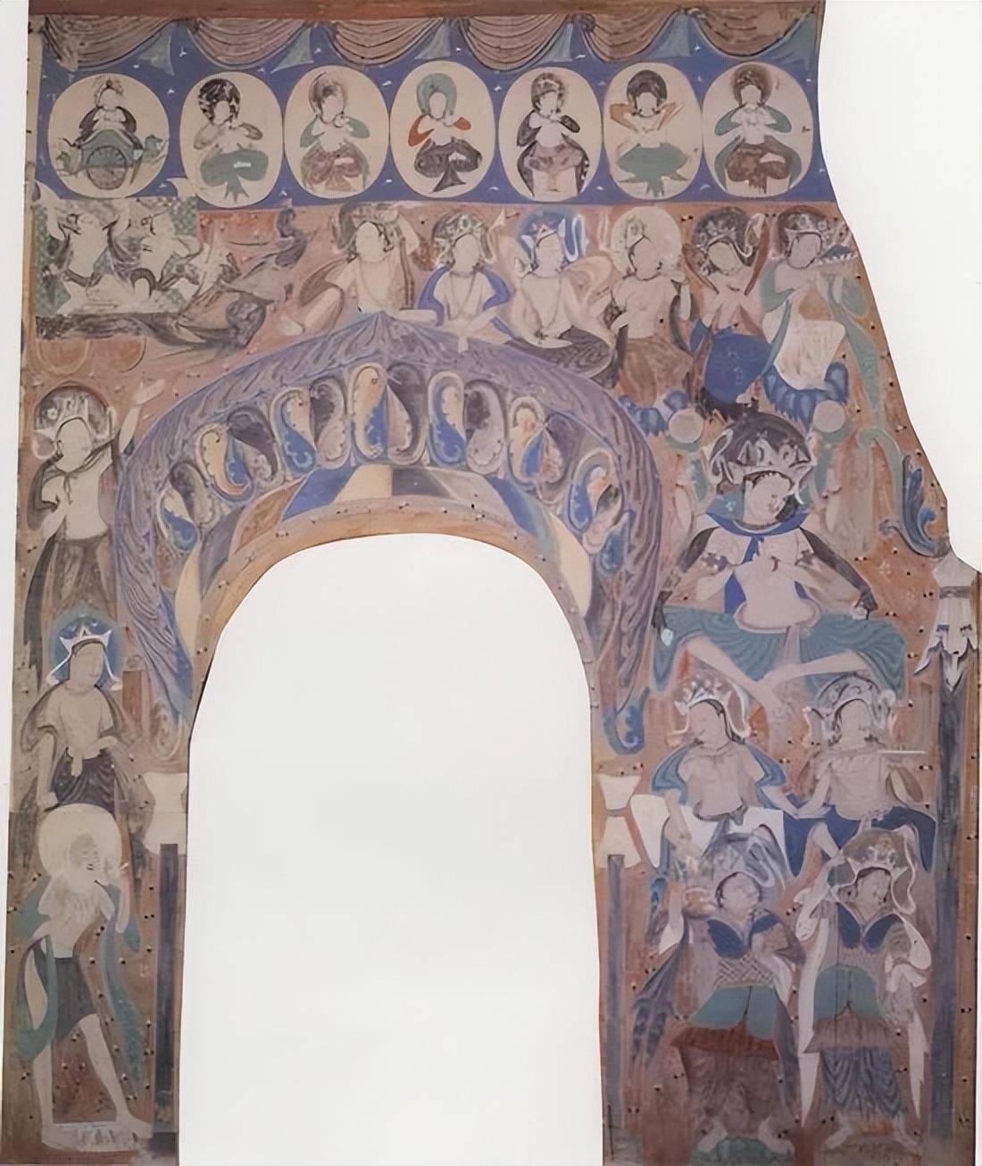 段文杰临摹敦煌壁画340多幅形象准确色彩真实