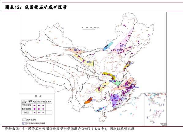 中国含氟分布图图片