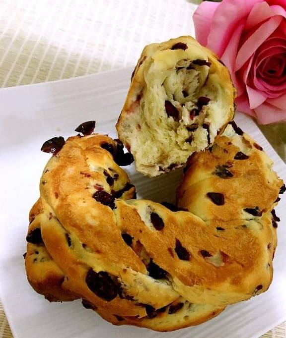 自创入门级无黄油版蔓越莓手撕面包一学就会