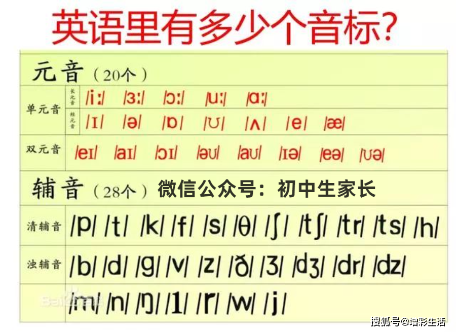 英语音标汇总48张卡片轻松学音标收藏