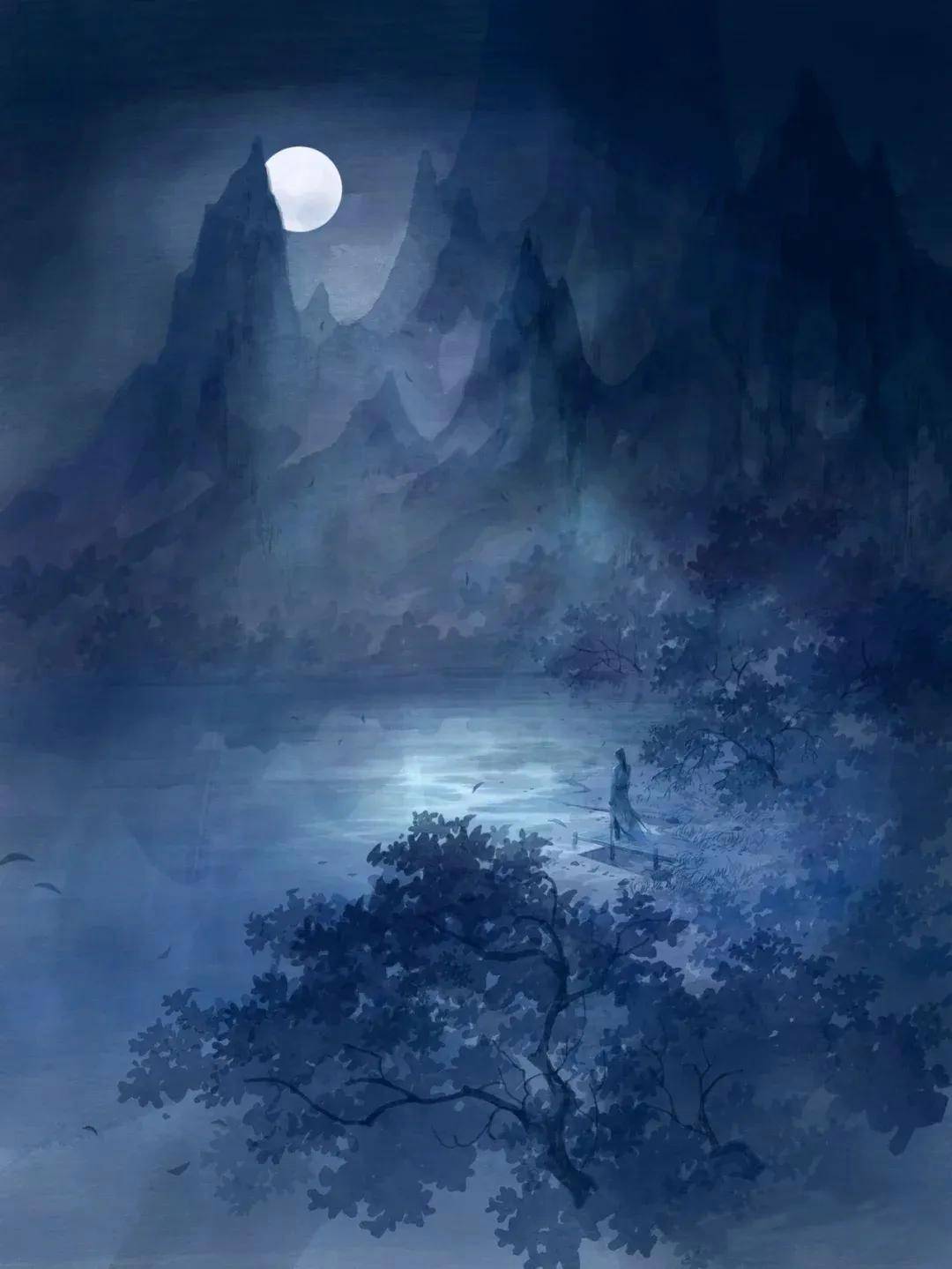 5首诗词,陶醉于明月深情款款,共度良宵_李白_月光_朋友