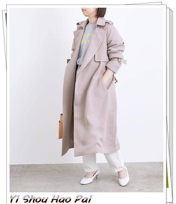 原创轻时尚女性的风衣搭配日系经典样板穿搭示范照着穿就够了