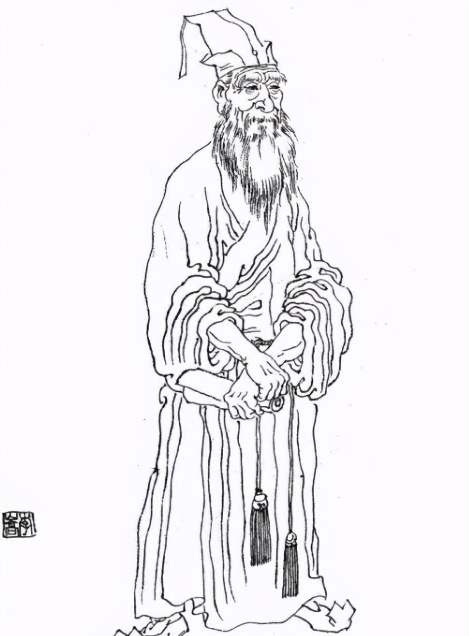 比如他的《货郎图》就是一副经典的人物工笔作品.