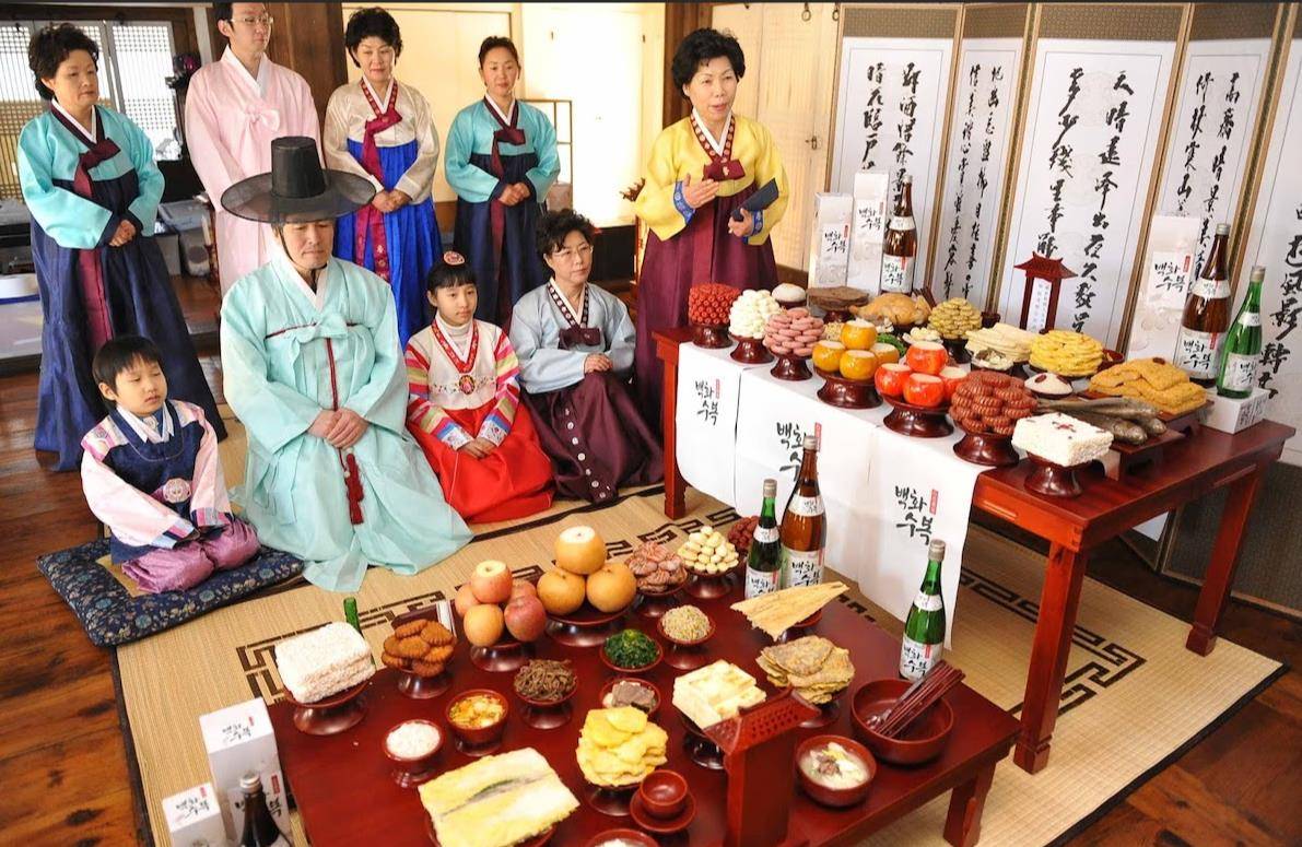 韩国春节祭祀图片