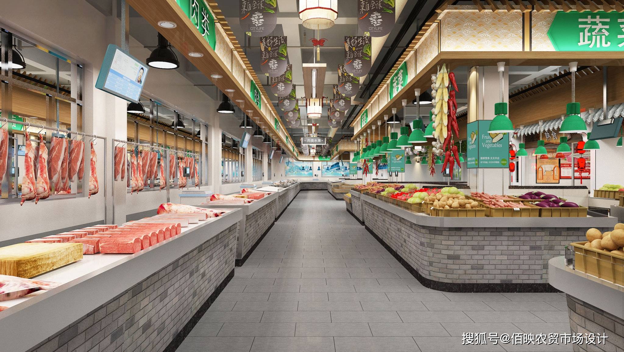 小型菜市场设计——小也小的有特色_居民_农贸市场_周边
