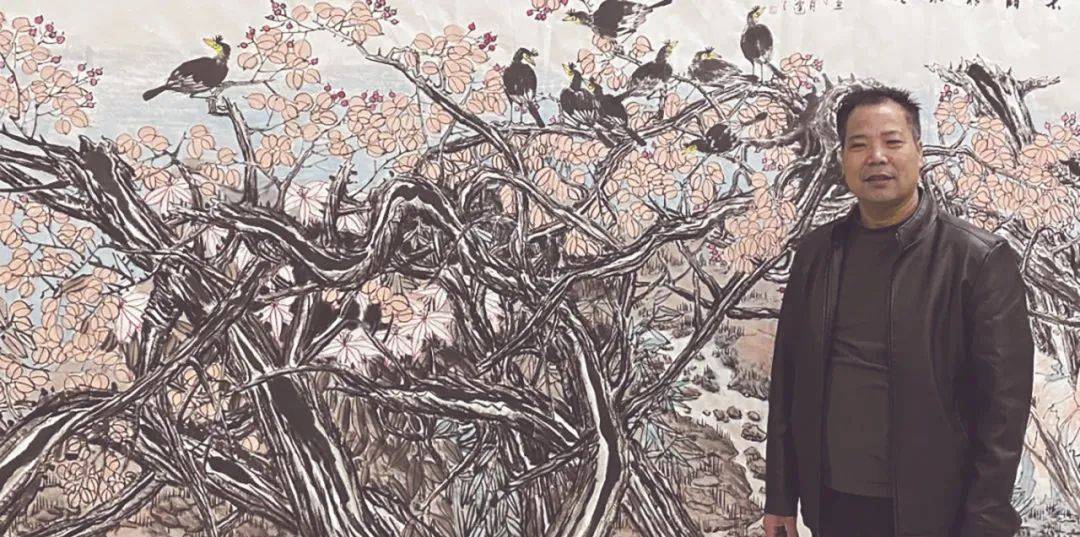 浸染水墨素写花鸟邳州籍画坛双丁之丁洪运作者赵京林