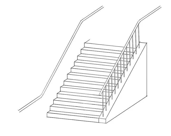 素描楼梯台阶怎么画图片