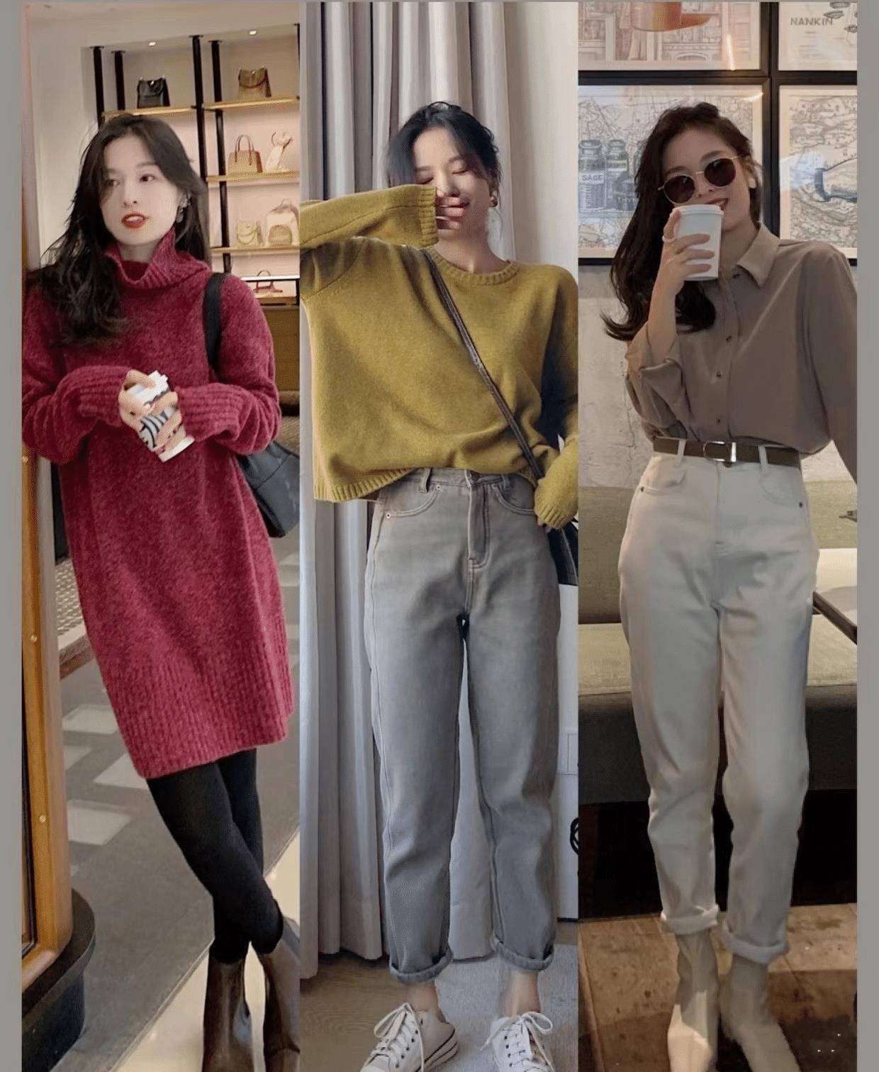 穿分身的单品的时候可以使用短上衣搭配高腰裤,穿搭连衣裙的时候则