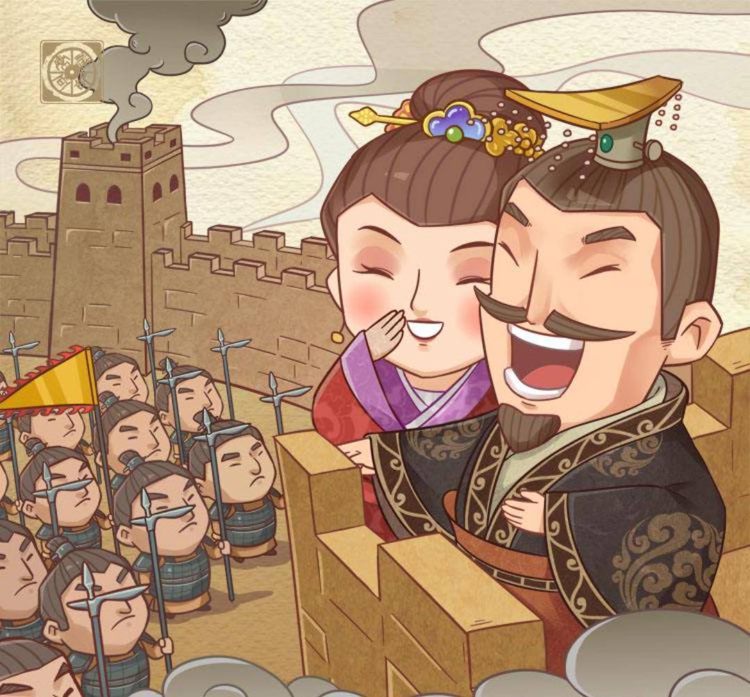 烽火点燃,生起狼烟,诸侯国一看天子有警,所以纷纷来援.