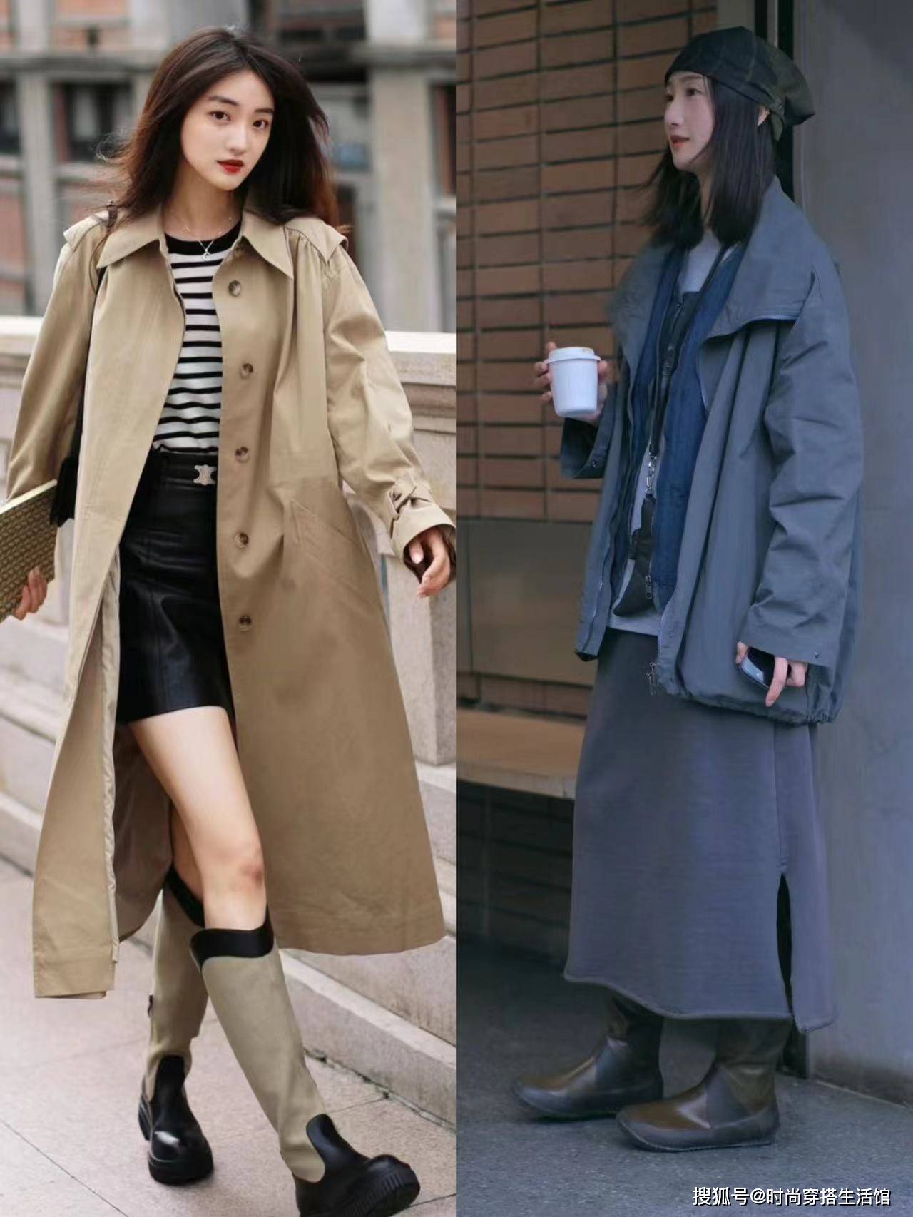 而且百褶的元素,还可以压缩视线比例,有一种更加时髦显瘦的效果.