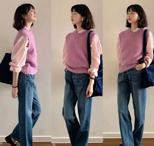 原创衬衫马甲叠穿出风格简单易照搬的实用穿搭方式错过可惜