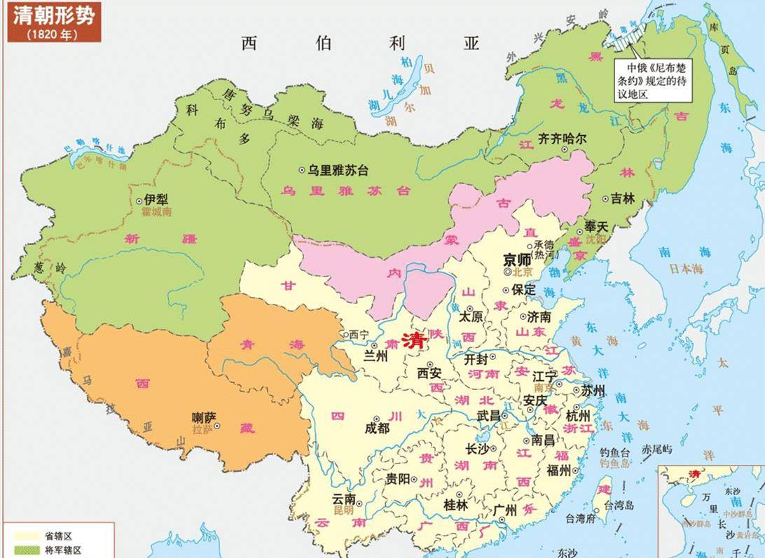 中国清朝领土图片