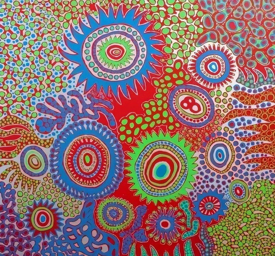 原创草间弥生10岁患精神病住院48年却靠画点年赚7亿