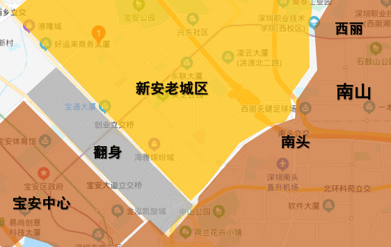 深圳新安街道地图图片