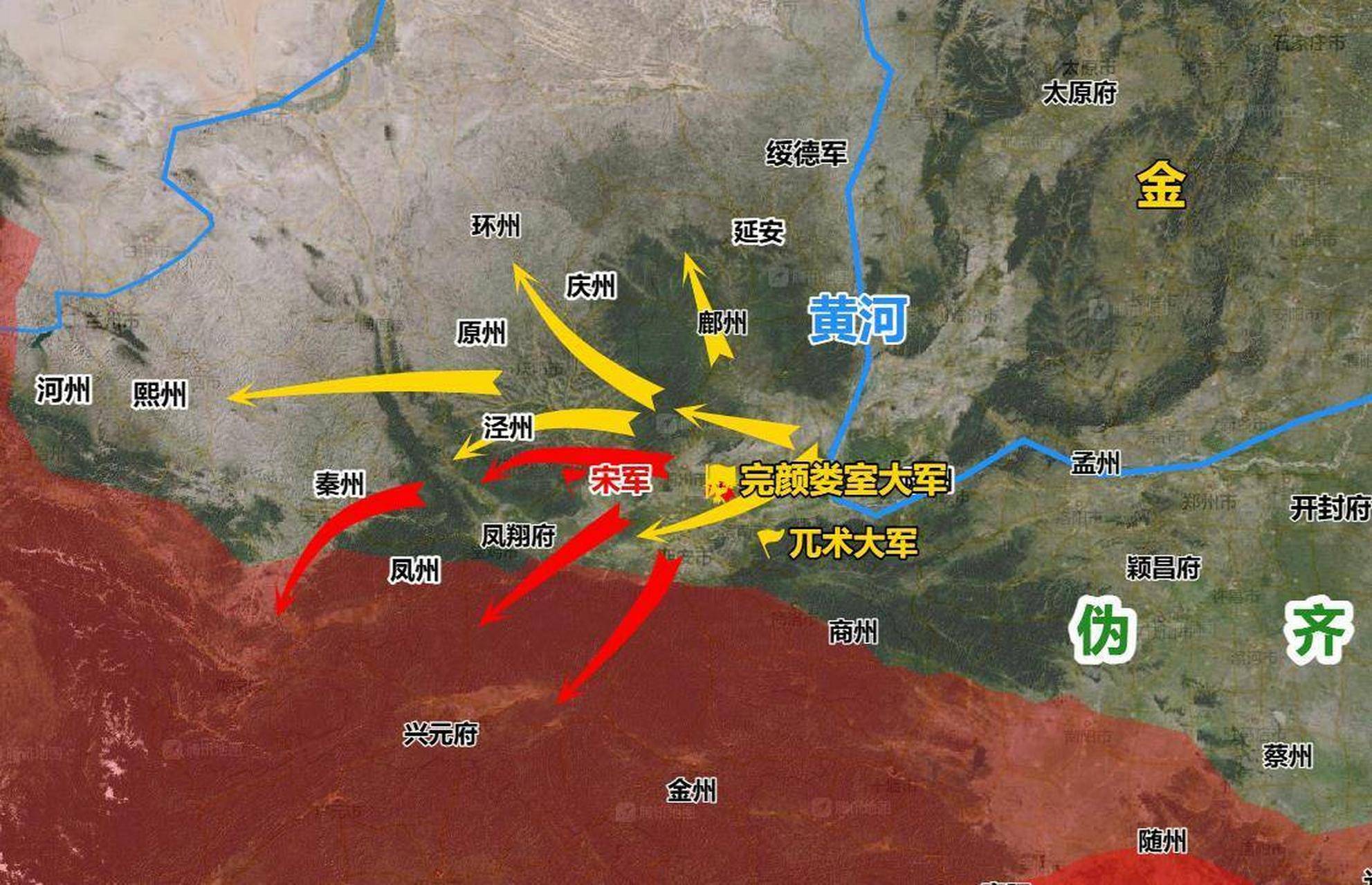 原创富平之战张浚指挥不当金军取胜和尚原大战吴玠击溃金兀术