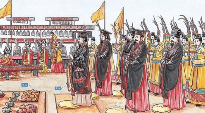 这五礼中容纳了祭祀,朝觐,丧葬,婚姻等诸多礼仪内容,例如祭祀属于吉礼