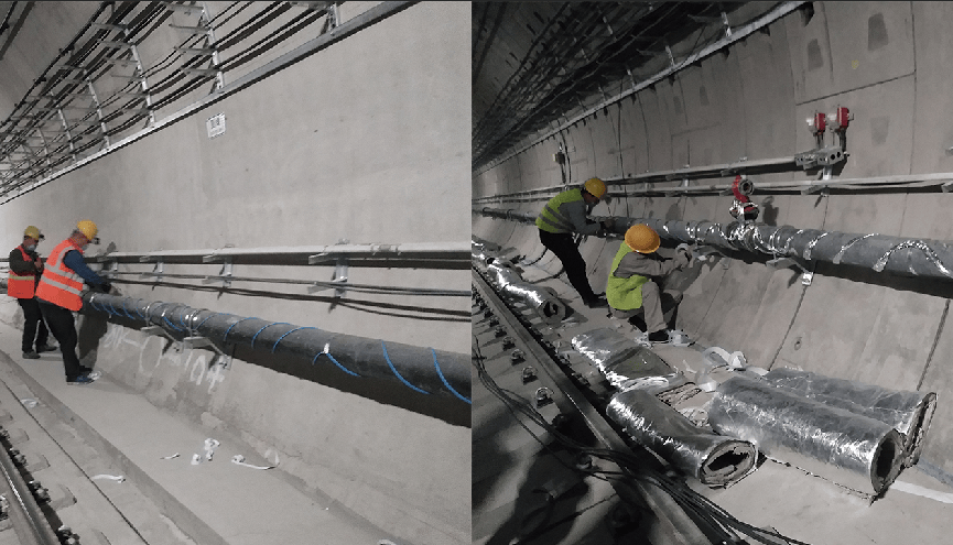 地铁给排水和消防电保温系统