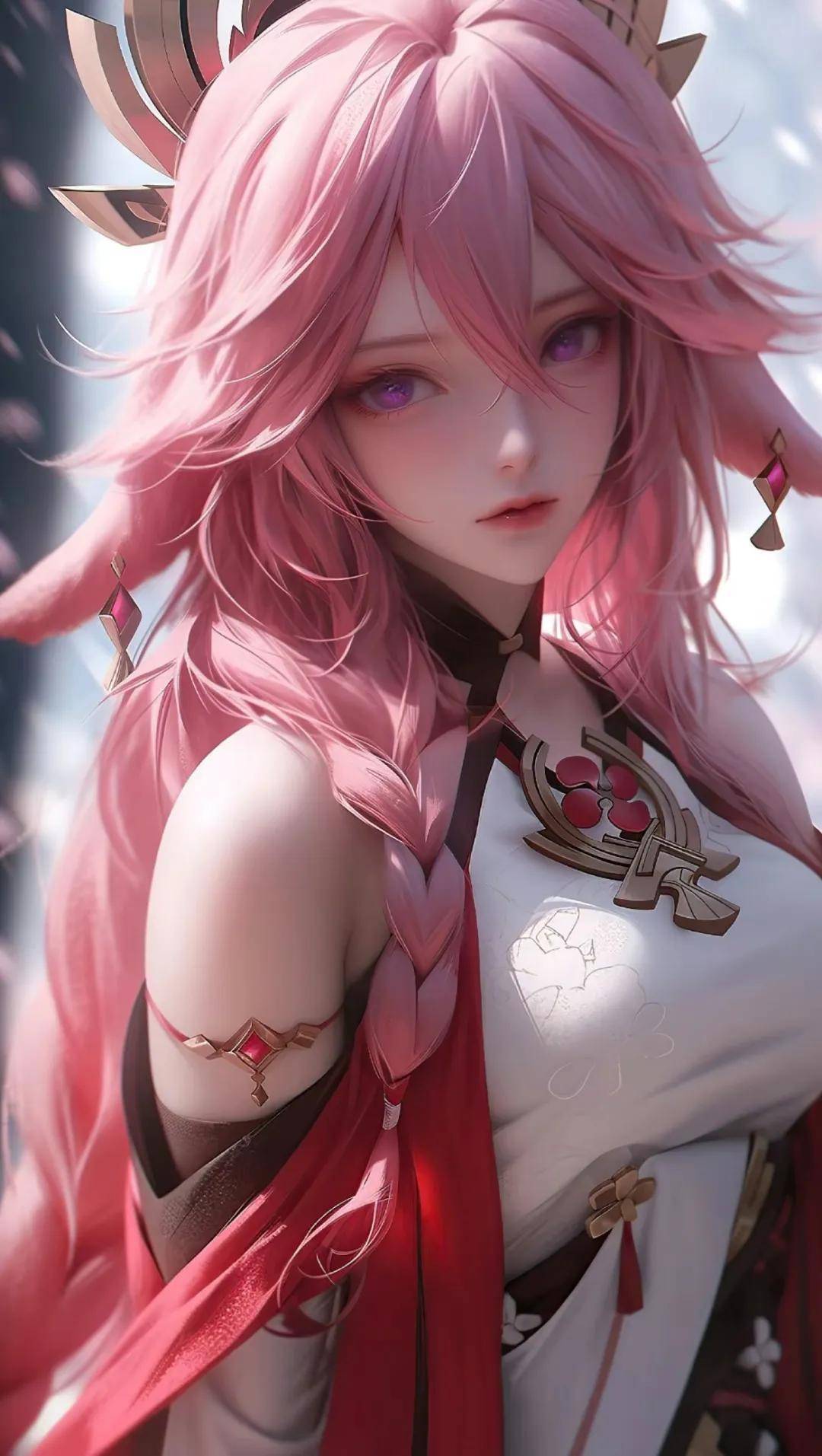 ai智能绘画二次元粉丝系美女