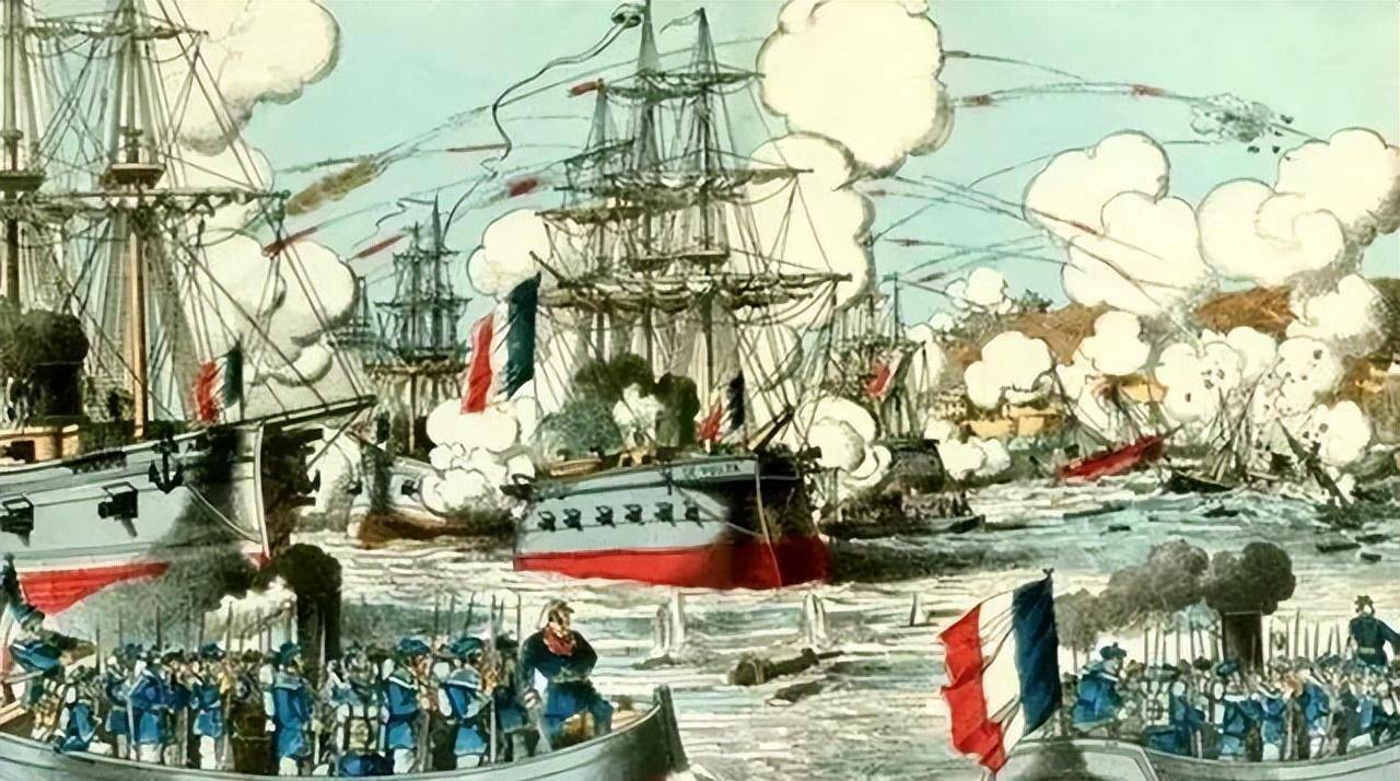 在海军炮舰的掩护下,英法联军对广州发起了进攻,并最终占领了广州