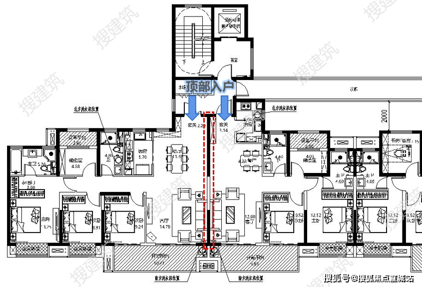 分户墙较短,做s型难度大,不适合,如下示意:示意图5「创新s墙」火爆