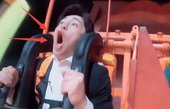 原创密逃过山车黄明昊淡定杨幂用手捂脸邓伦又吓成表情包了