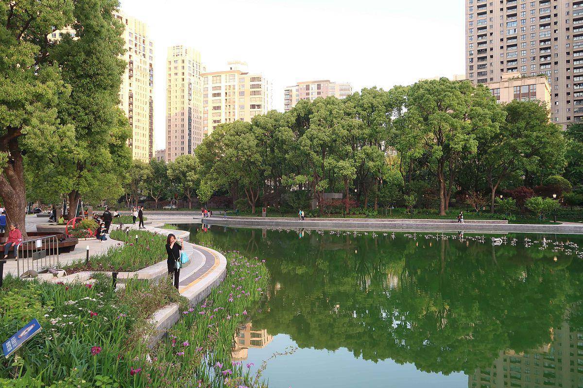 上海黄浦太平桥公园优美的景色令人醉