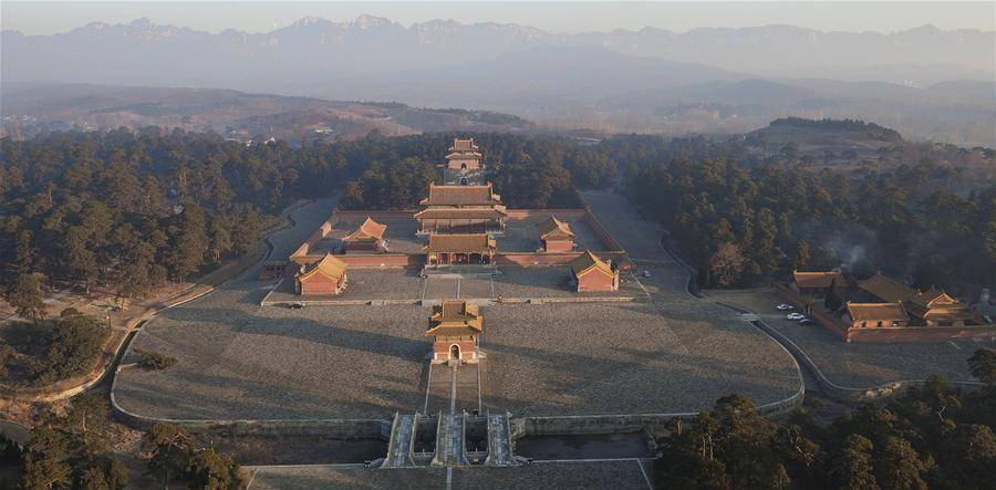 【航拍泰陵地面主要建筑】经过一番考察,雍正认为九凤朝阳山不适合.