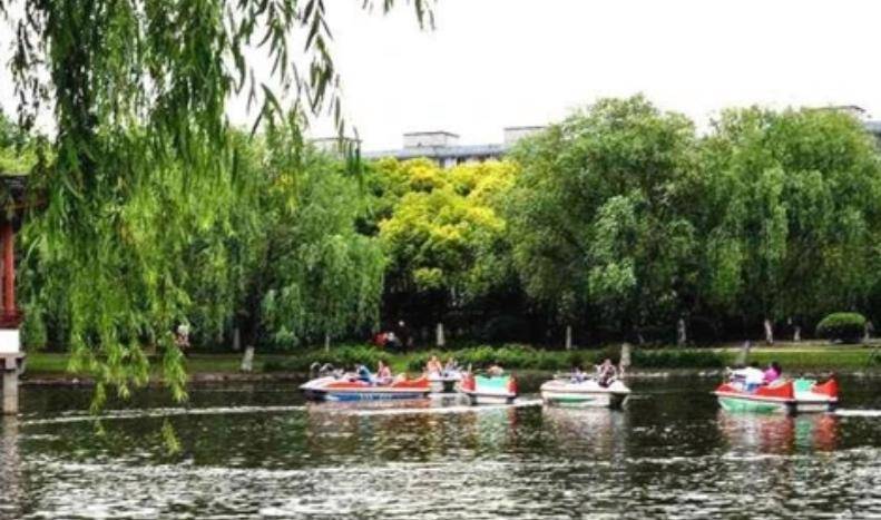 原创上海宝山淞南公园优美的风景光彩夺目