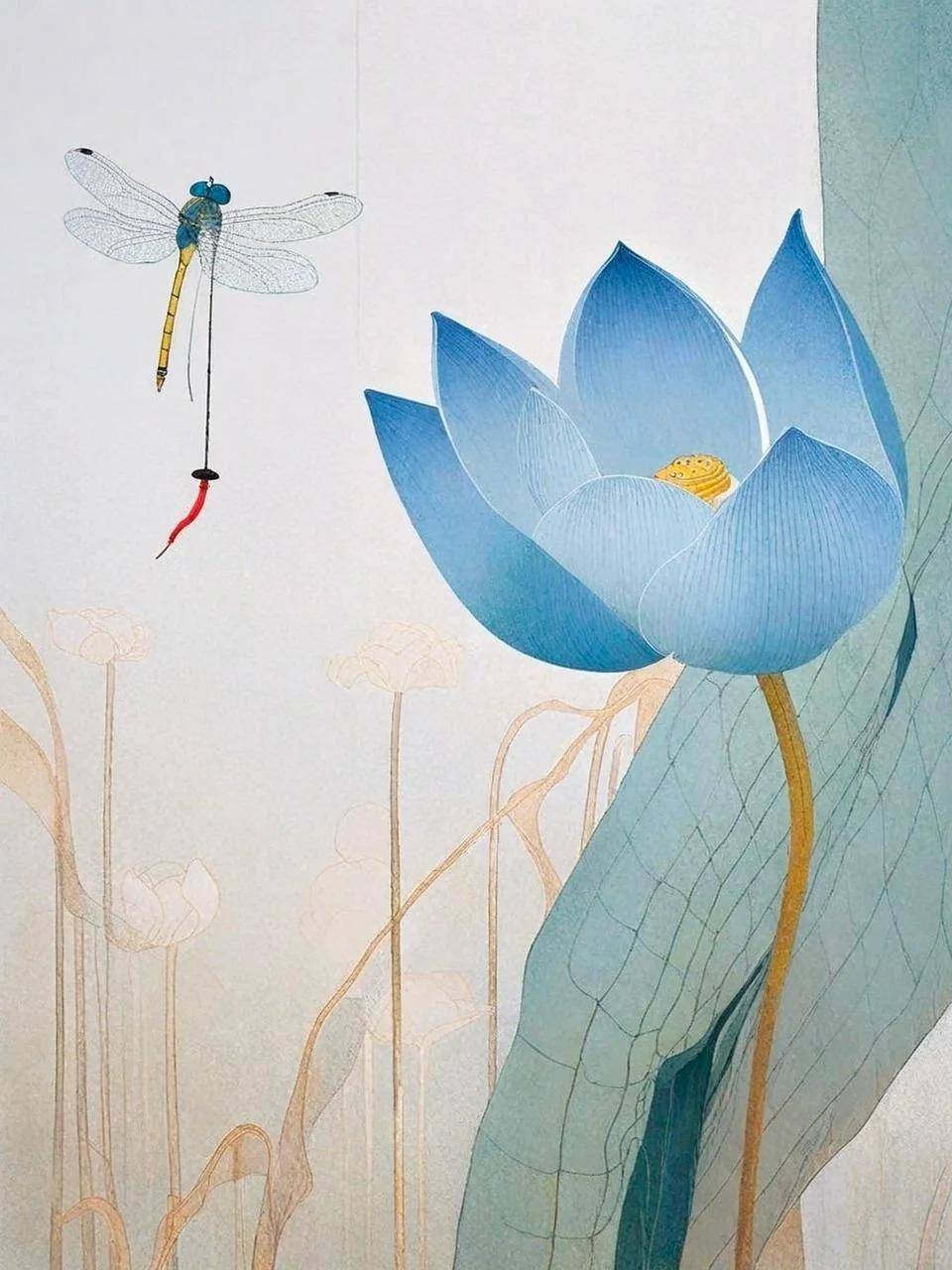 原创见尔芙蓉沜点水款款飞26句蜻蜓古诗词大自然的精灵美不胜收